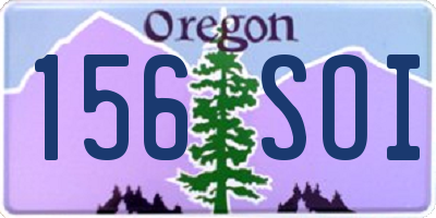 OR license plate 156SOI