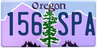 OR license plate 156SPA