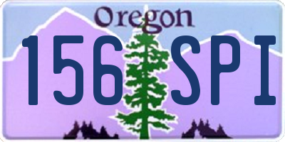 OR license plate 156SPI