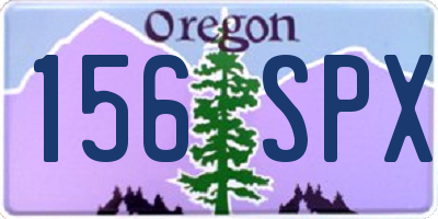 OR license plate 156SPX