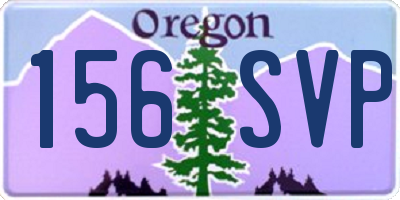 OR license plate 156SVP