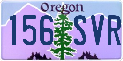 OR license plate 156SVR