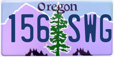 OR license plate 156SWG