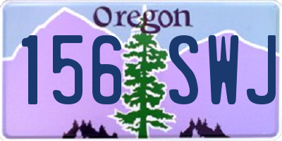 OR license plate 156SWJ