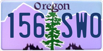 OR license plate 156SWO