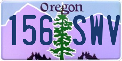 OR license plate 156SWV