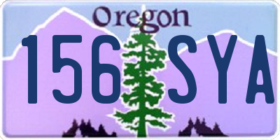 OR license plate 156SYA