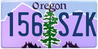 OR license plate 156SZK