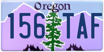 OR license plate 156TAF