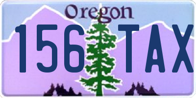 OR license plate 156TAX
