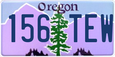 OR license plate 156TEW