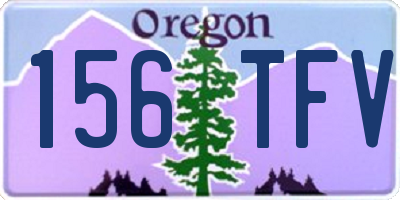 OR license plate 156TFV
