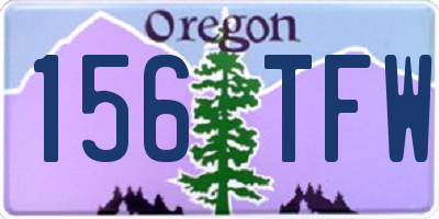 OR license plate 156TFW