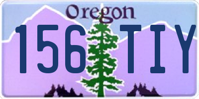 OR license plate 156TIY