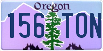 OR license plate 156TON