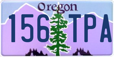 OR license plate 156TPA