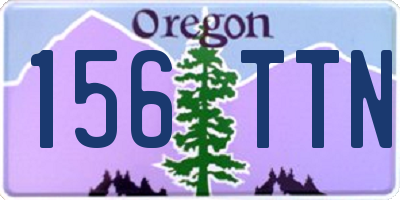 OR license plate 156TTN