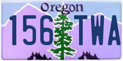 OR license plate 156TWA