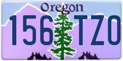 OR license plate 156TZO