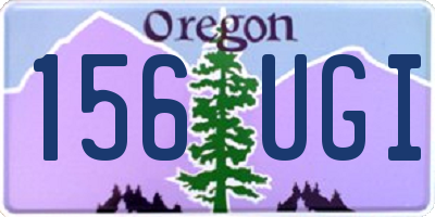 OR license plate 156UGI