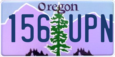 OR license plate 156UPN
