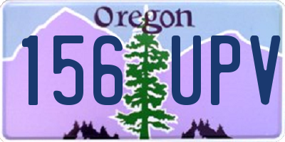 OR license plate 156UPV