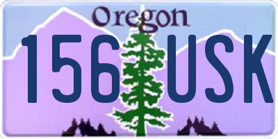 OR license plate 156USK