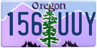 OR license plate 156UUY