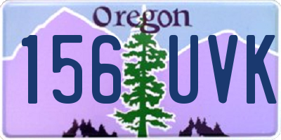 OR license plate 156UVK