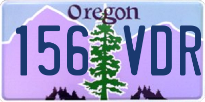OR license plate 156VDR