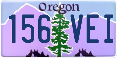 OR license plate 156VEI