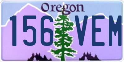 OR license plate 156VEM