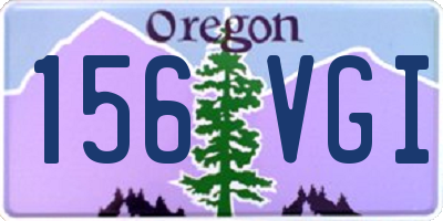 OR license plate 156VGI