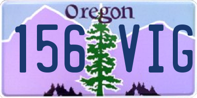 OR license plate 156VIG