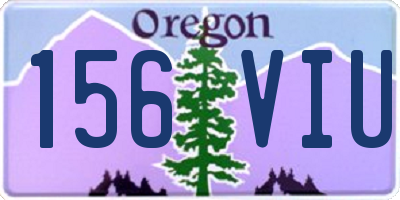 OR license plate 156VIU