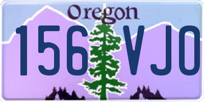 OR license plate 156VJO
