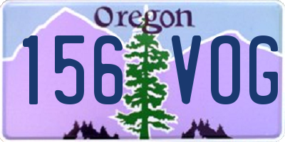 OR license plate 156VOG