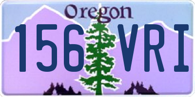 OR license plate 156VRI