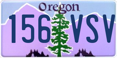 OR license plate 156VSV