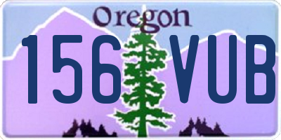OR license plate 156VUB