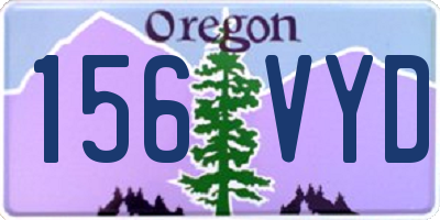 OR license plate 156VYD