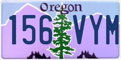 OR license plate 156VYM