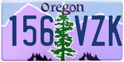 OR license plate 156VZK