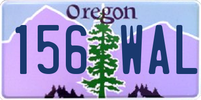 OR license plate 156WAL