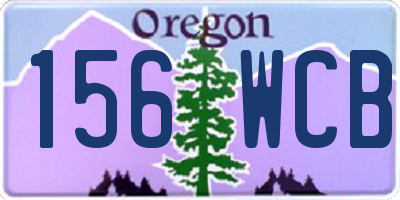 OR license plate 156WCB