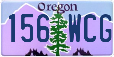 OR license plate 156WCG