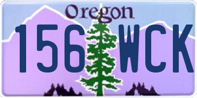 OR license plate 156WCK