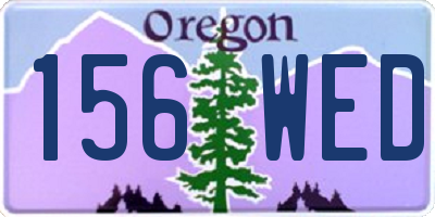 OR license plate 156WED