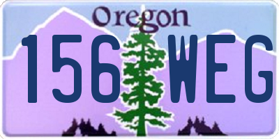 OR license plate 156WEG