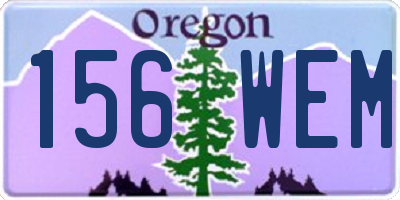 OR license plate 156WEM